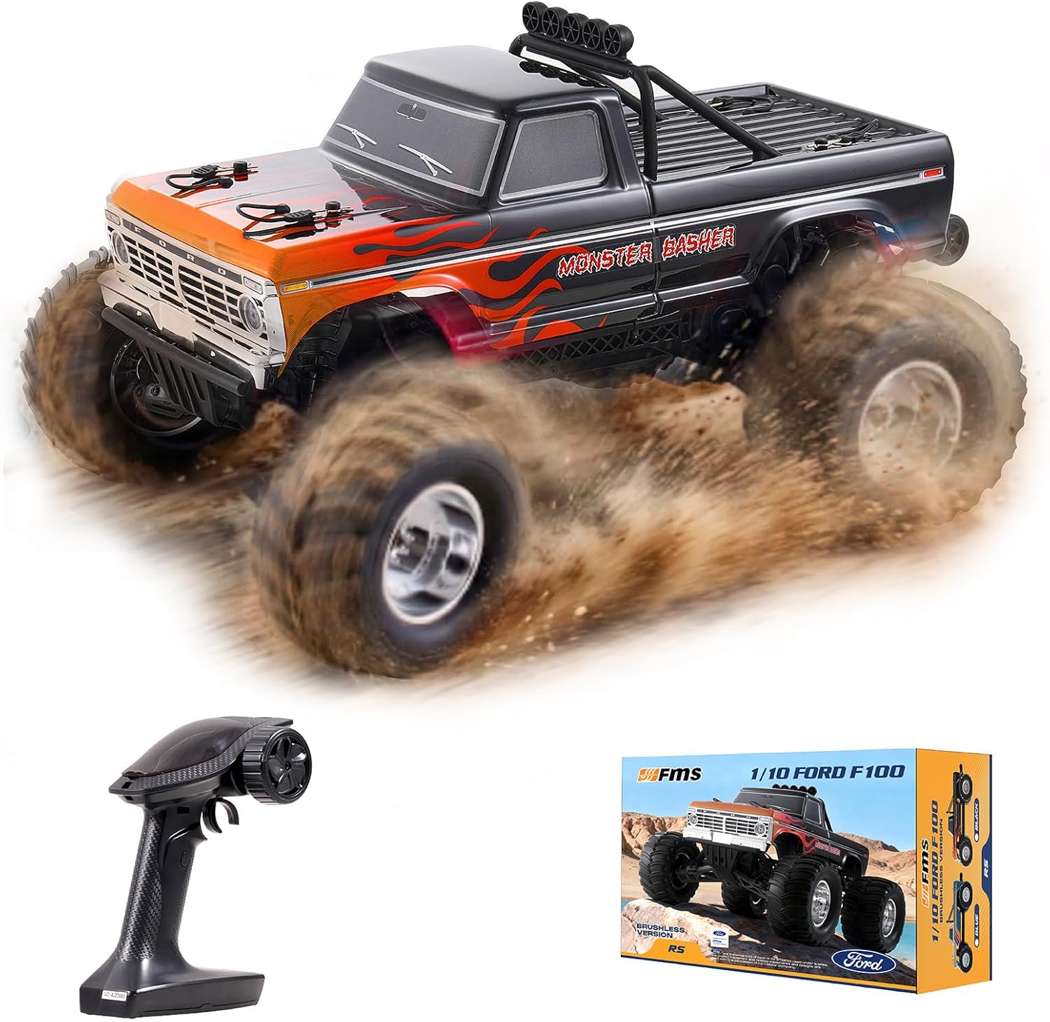 Rc Hobby Grade Monster Truck - Coche Teledirigido Ford F-100 Brushless Monster