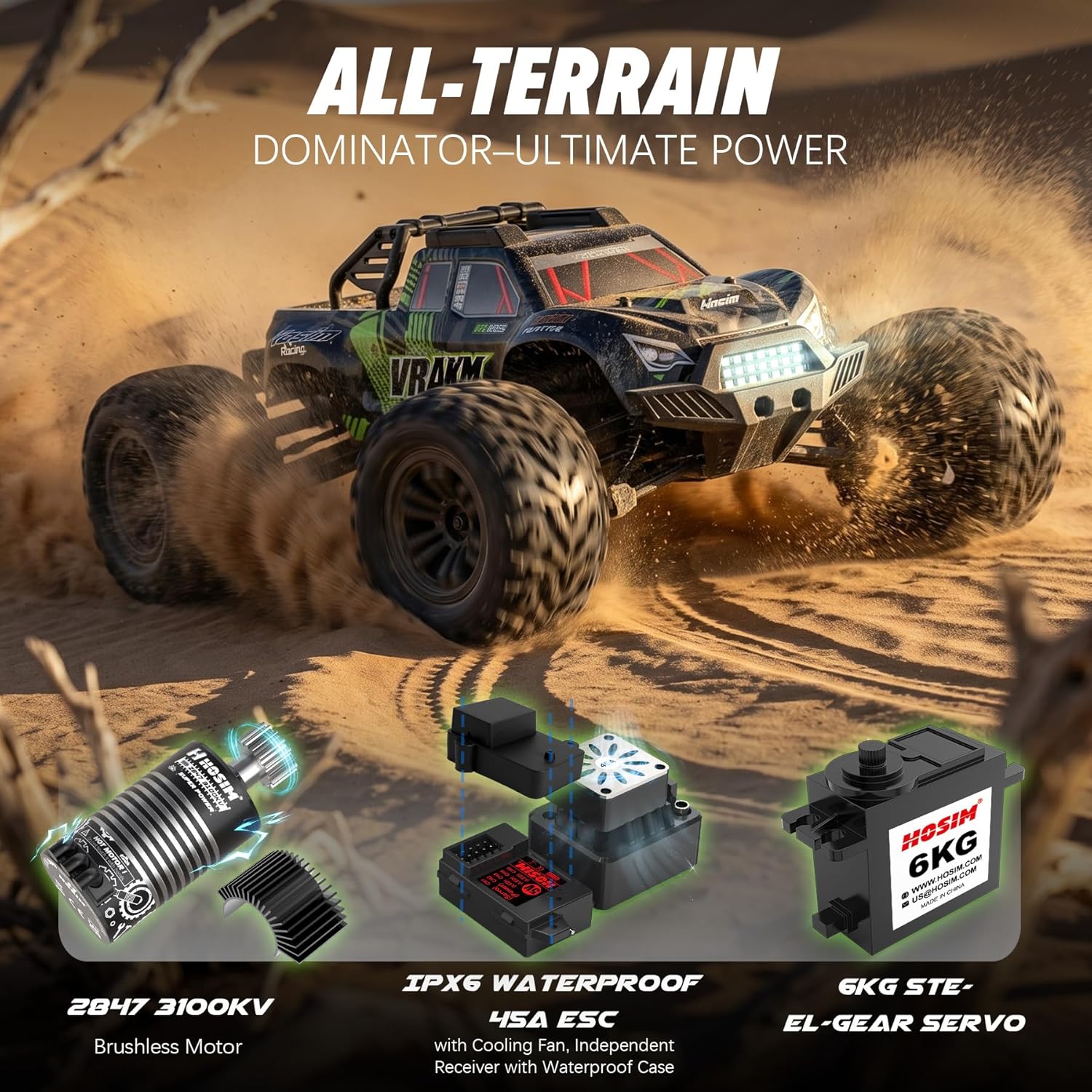 Coche RC sin Escobillas para A - Rc Hobby Grade Monster Truck reseña y precio