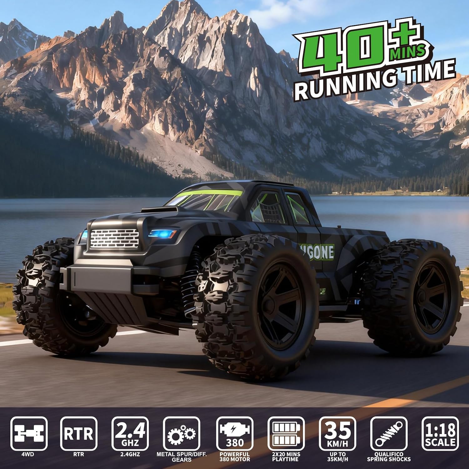 JT18W Coche RC 4WD de Alta Vel - Rc Hobby Grade Monster Truck reseña y precio
